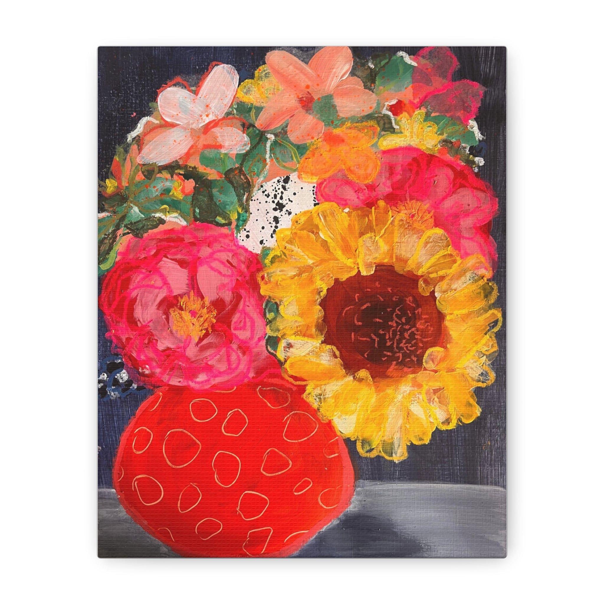 Peonies & Sunflower Vase