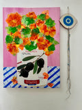 Nasturtiums - Mixed Media on Canvas