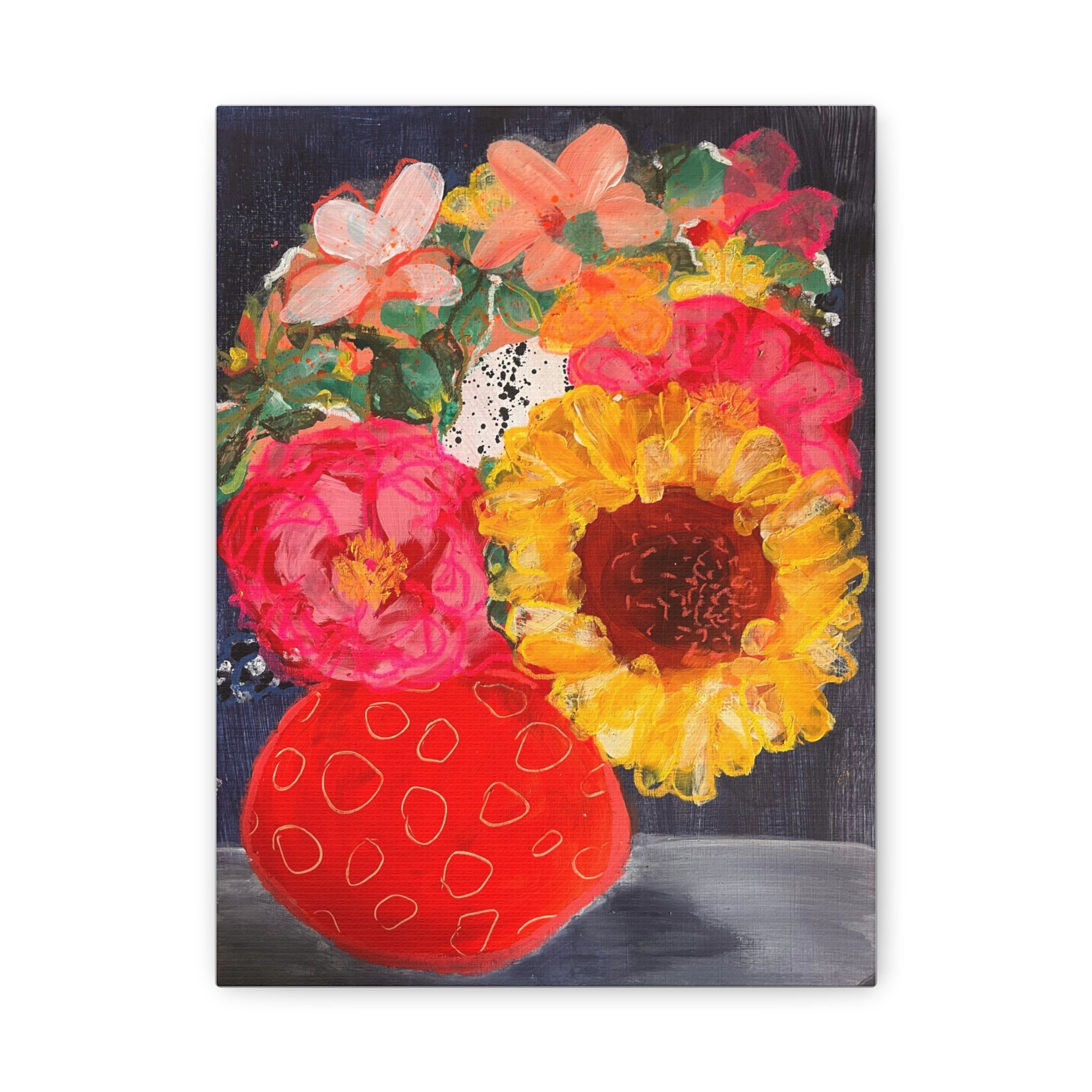 Peonies & Sunflower Vase