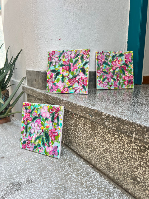 Rock Rose I - Mixed Media on Canvas