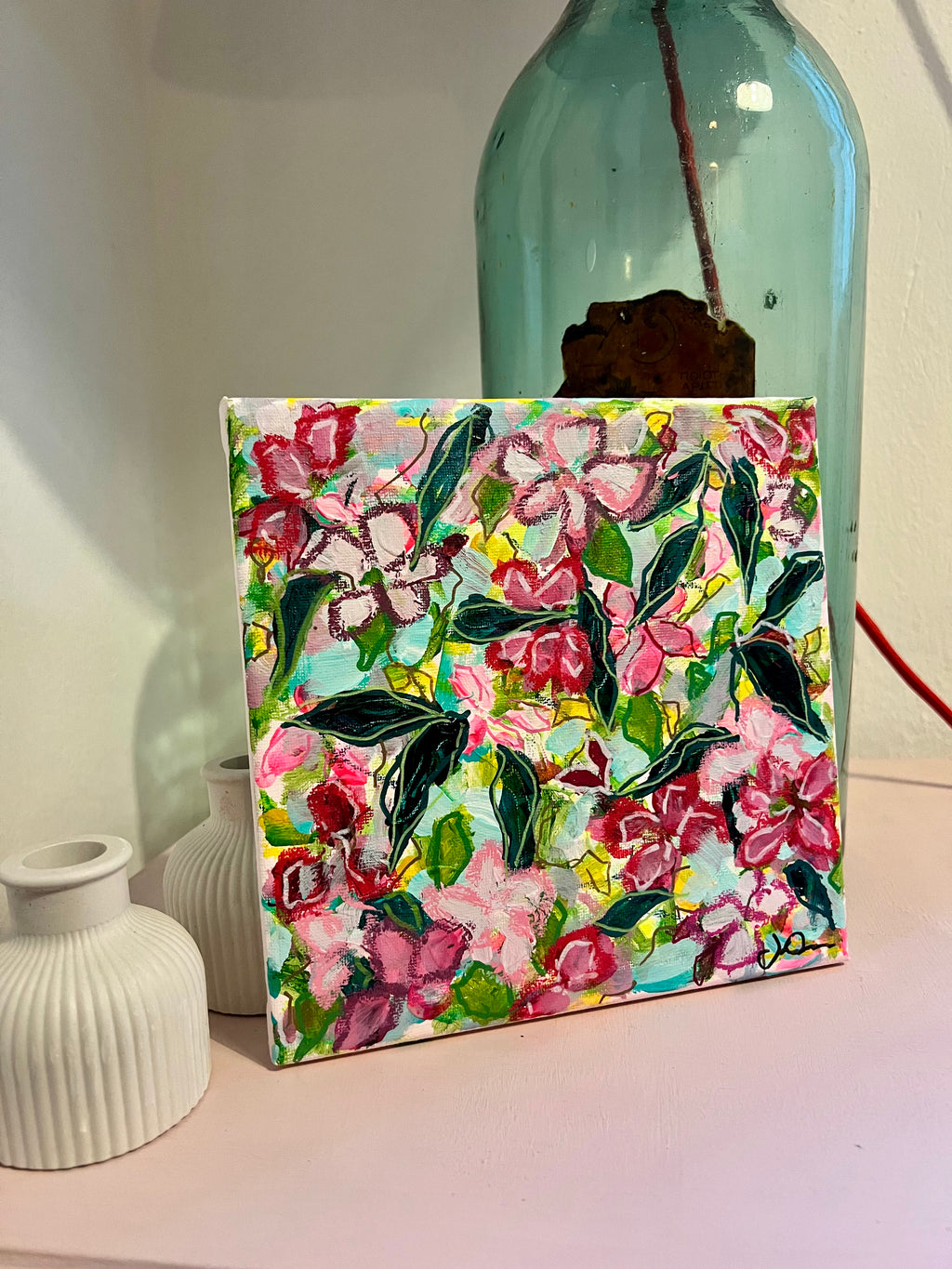 Rock Rose II - Mixed Media on Canvas