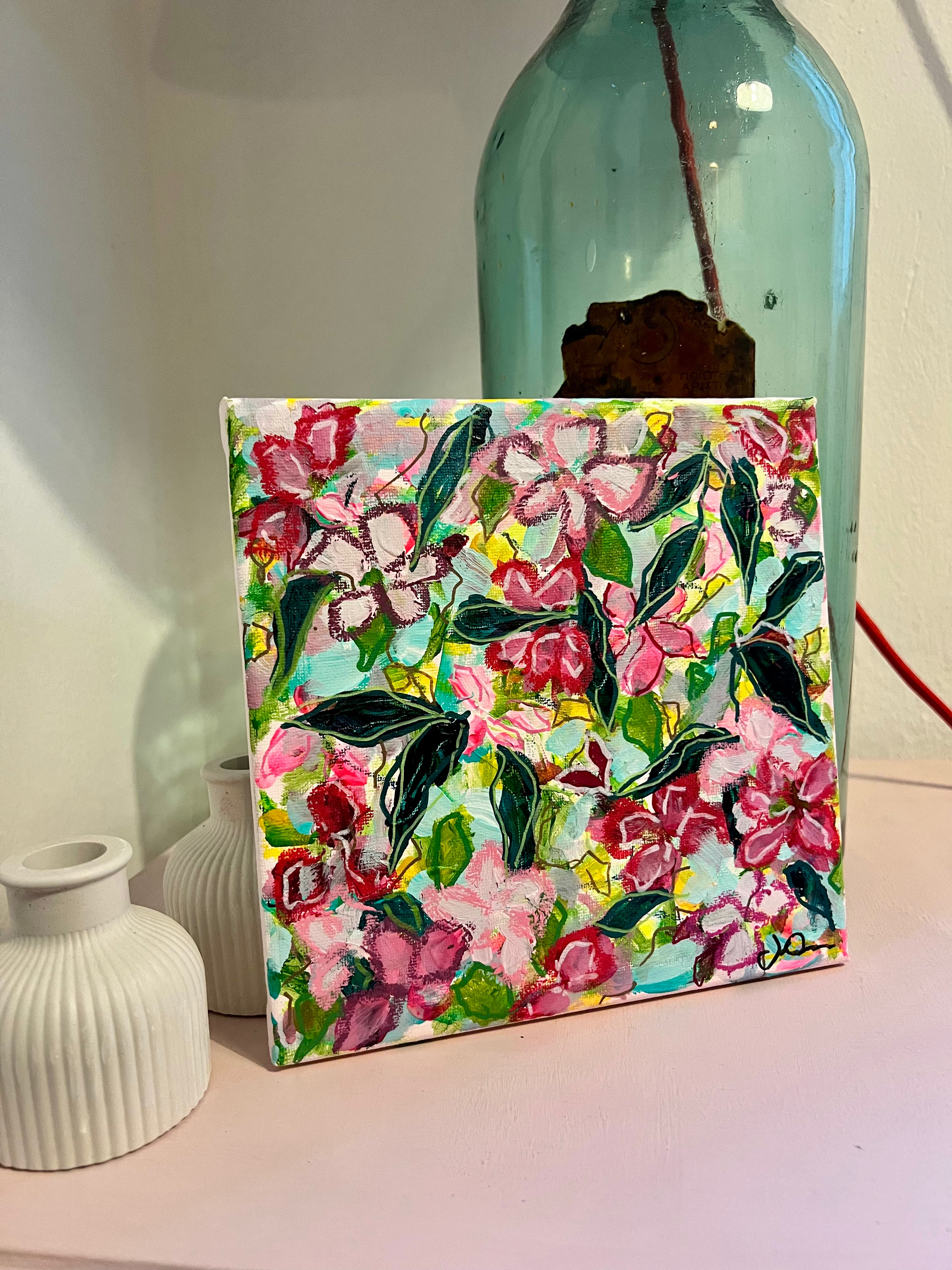 Rock Rose II - Mixed Media on Canvas