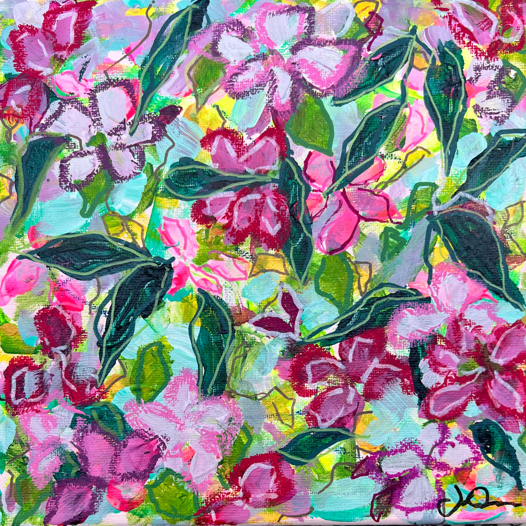 Rock Rose II - Mixed Media on Canvas