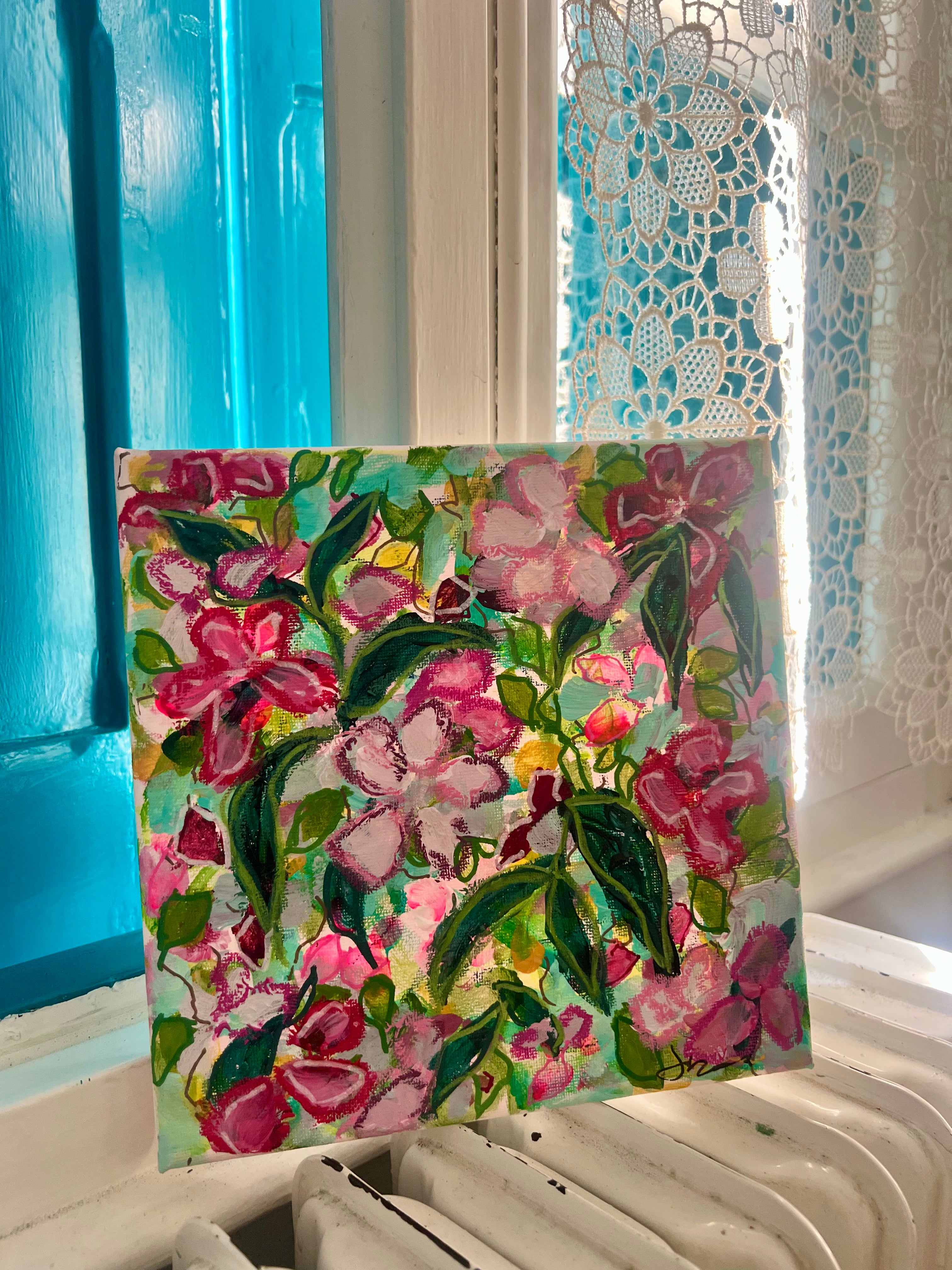 Rock Rose IIl - Mixed Media on Canvas