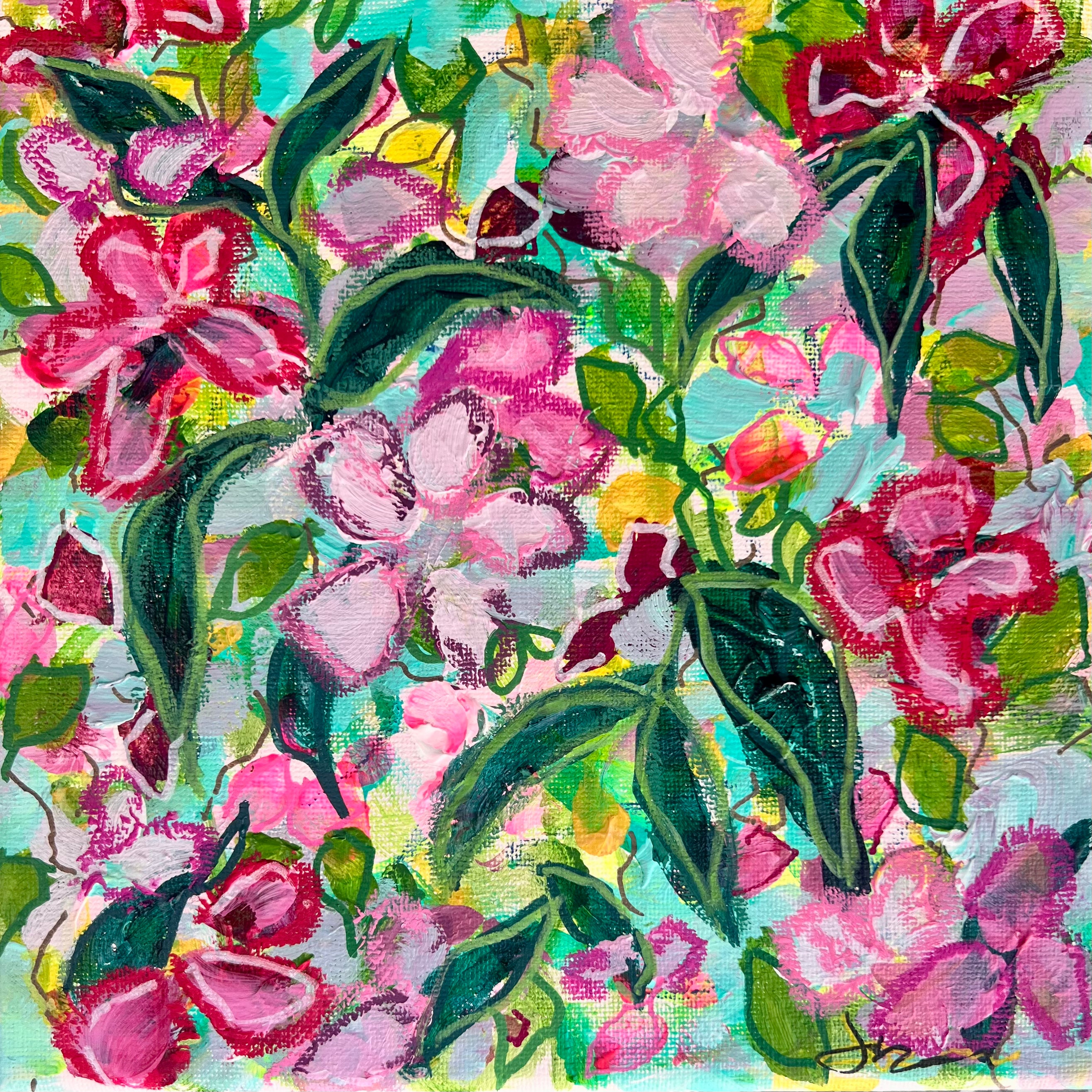 Rock Rose IIl - Mixed Media on Canvas